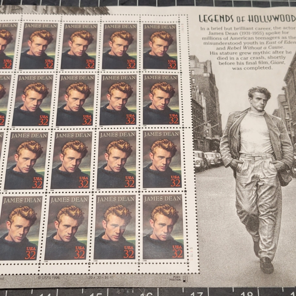 20/32 cent stamps of James Dean